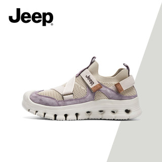 Giày thể thao nữ mùa hè mới về JEEP, Giảm sốc nhẹ, Tím thoáng khí, Giày đi bộ đường dài & leo núi chống trượt đa năng
