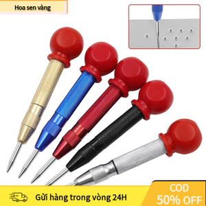 【24H】 Dụng Cụ Đục Lấy Dấu Tự Động Bung Tu – Có Nắp Chụp, Dùng Định Vị Lỗ Khoan Gỗ Sắt Chuẩn Xác