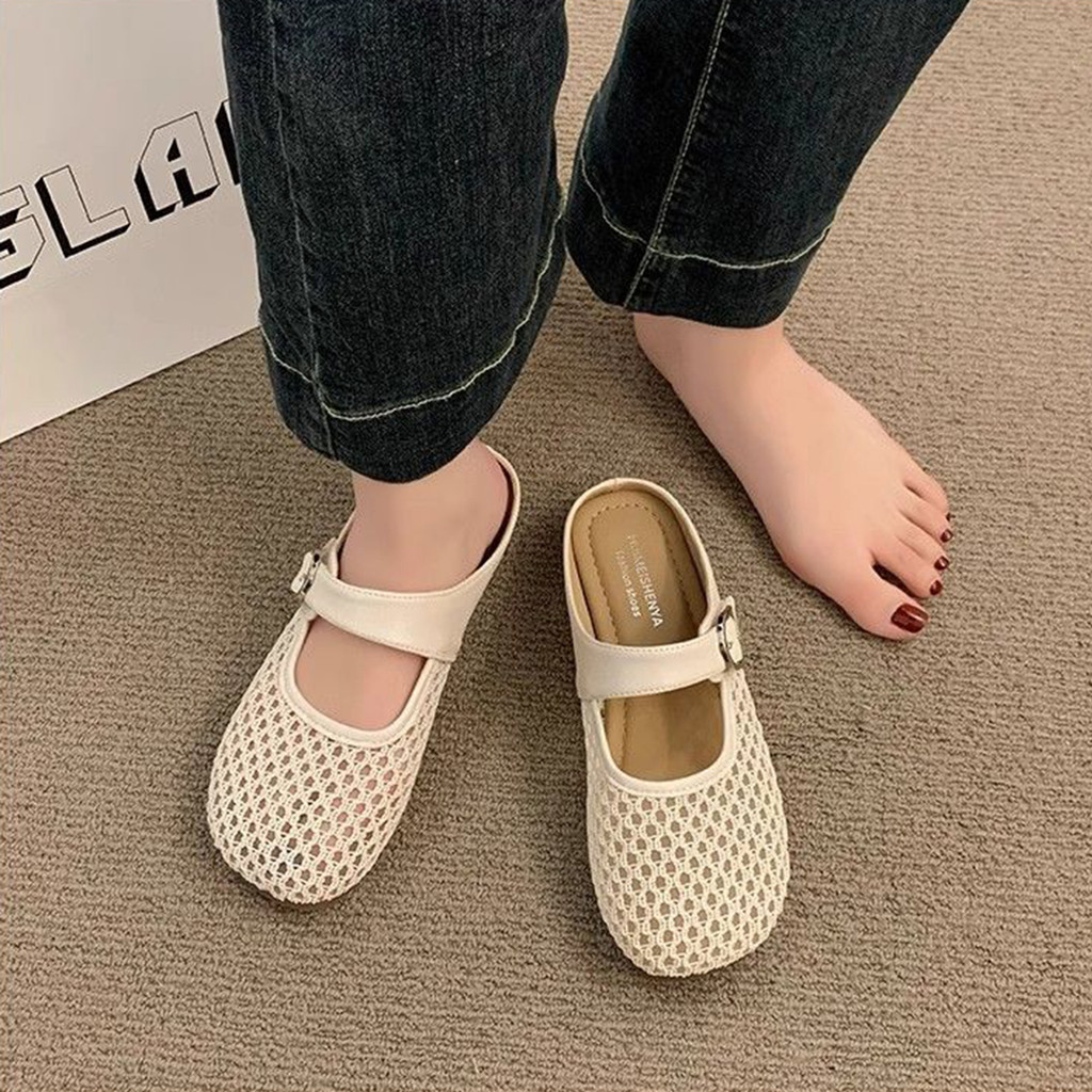 Xăng đan Giày Cao Gót Mềm Nữ Chống Trơn Trượt Tròn Đóng Mũi Sandal Cho Công Sở Hàng Ngày Đi Du Lịch Mặc