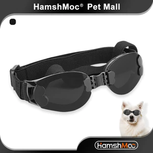 HamshMoc Kính râm khung TPEE Thiết kế gập gọn Lỗ thông hơi chống sương mù Dây đeo Nylon thoải mái cho chó lớn vừa