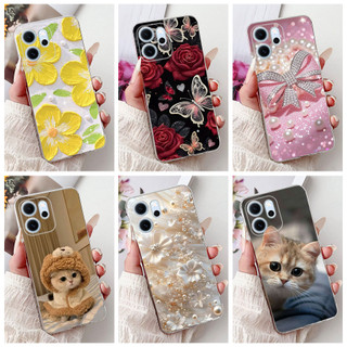 Dành Cho OPPO Reno14 F CPH2743 2025 Mới Thanh Lịch Họa Tiết Mèo Họa Tiết Hoa Reno 14F 5G Ốp Điện Thoại TPU Silicon Mềm