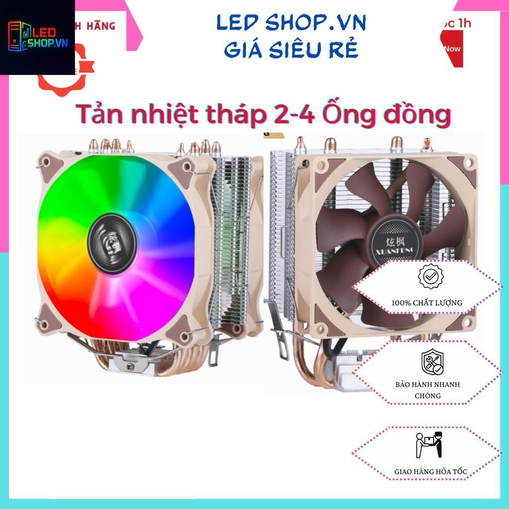 Tản nhiệt khí - Tản nhiệt CPU Fan 2-4 Ống Đồng Led RGB - Hỗ trợ Socket 1700,1200, 775,1150,1151,1155,1156