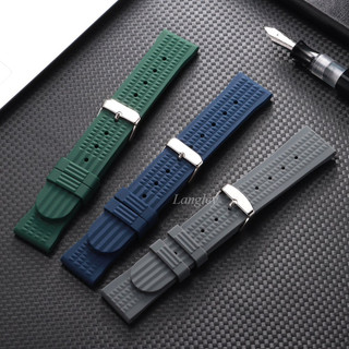 Dây đeo đồng hồ silicon họa tiết kim cương cho SEIKO 5 Diver Vòng đeo tay đồng hồ cao su 20mm 22mm Thay thế dây đeo đồng hồ cho nam nữ Dây đeo cổ tay thể thao
