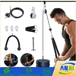 Bộ Dây Cáp Ròng Rọc Tập Gym Tại Nhà - Đa Năng Phát Triển TOÀN THÂN, Phù Hợp Mọi Không Gian
