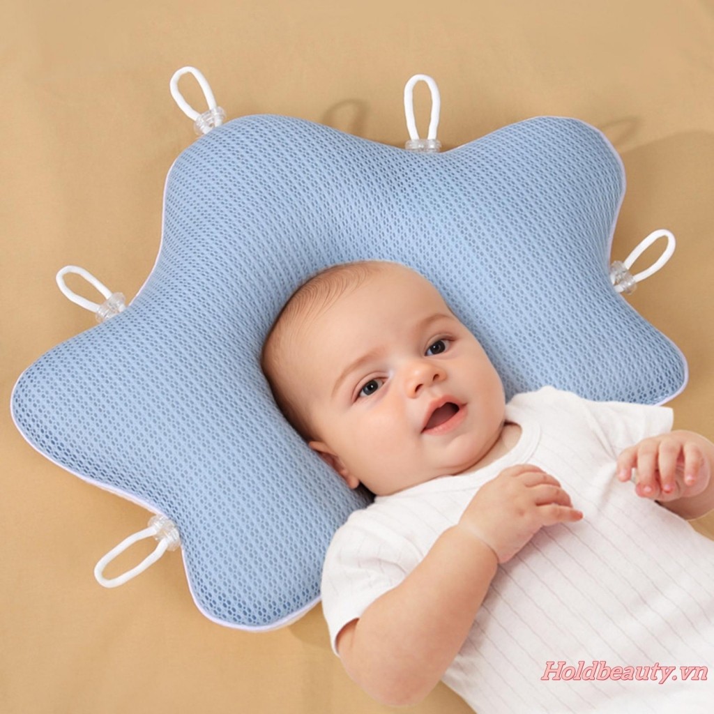 Gối định hình cho bé Hỗ trợ đầu phẳng Máy gối hình ngôi sao dễ thương có thể giặt được
