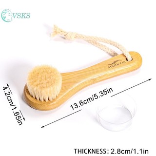 Chenlongshang 1 Bàn Chải Tẩy Tế Bào Chết Bàn Chải Làm Sạch Da Mặt Tre Làm Sạch Da Mặt Massage Chăm Sóc Mặt Bàn Chải Sâu Lỗ Chân Lông Làm Sạch EN