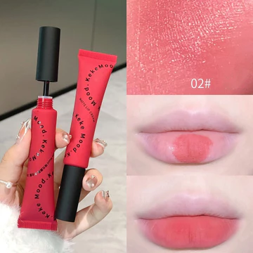 Kem Đánh Răng Đỏ Kem Đánh Răng Ống Matte Velvet Dưỡng Ẩm Lâu Dài Son Bóng Son Môi Môi Bùn