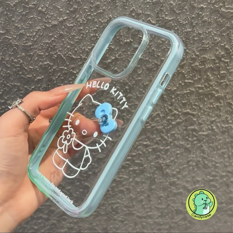 Ốp Điện Thoại 2 Trong 1 Cho OPPO A5 Pro A5i A3 Pro NFC A3X A73 5G A56S A53 A9 A5 2020 A53S 5G 4G Vỏ Sang Trọng Mèo Kitty 3D Nơ Trong Suốt Chống Rơi Vỏ Mềm