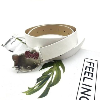 Thắt lưng bé gái màu hồng thiết kế đầu mèo phong cách Y2K thời trang