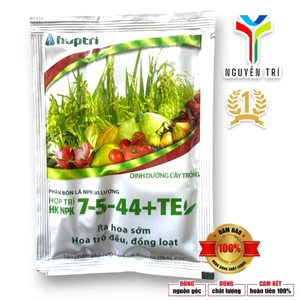 Phân Bón Lá NPK 7-5-44+TE Hợp Trí (Gói 40g) - Kích Thích Ra Hoa Sớm, Trổ Bông Đồng Loạt, Chắc Hạt