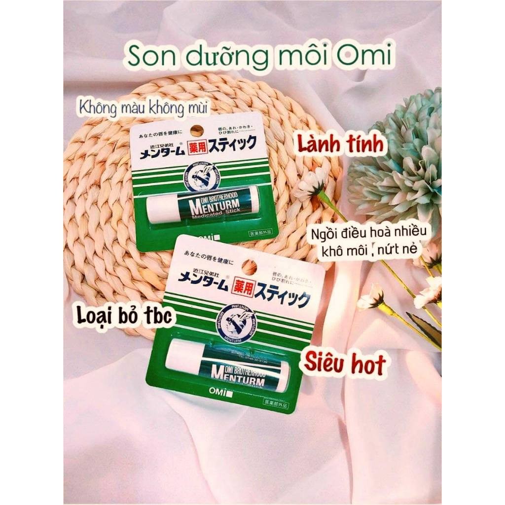 Son Dưỡng Ẩm Bạc Hà Dành Cho Môi Khô Và Nứt Nẻ Omi Brotherhood Menturm Nhật Bản (4g)