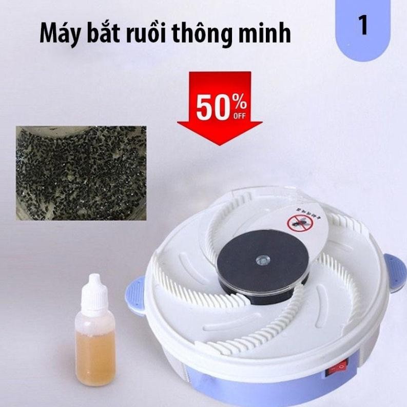 ( Tặng Kèm Mồi ) Máy Bắt Ruồi Tự Động Thông Minh, Dụng Cụ Bắt Ruồi Máy Bắt Ruồi Chạy Điện Không Dùng Hóa Chất BB-443
