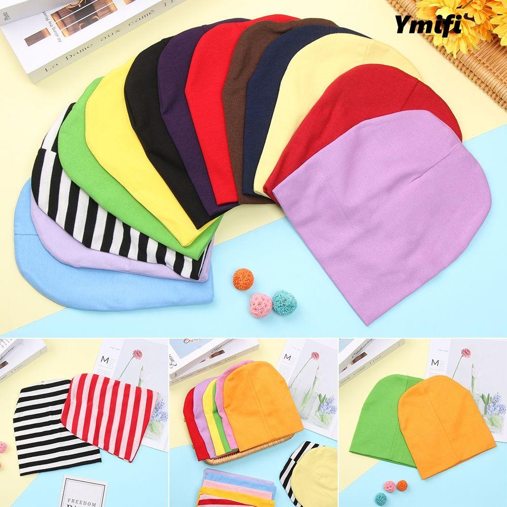 Mũ dệt kim YMIFI Boy Girl Màu trơn Trượt tuyết ngoài trời bằng vải Cotton cho bé