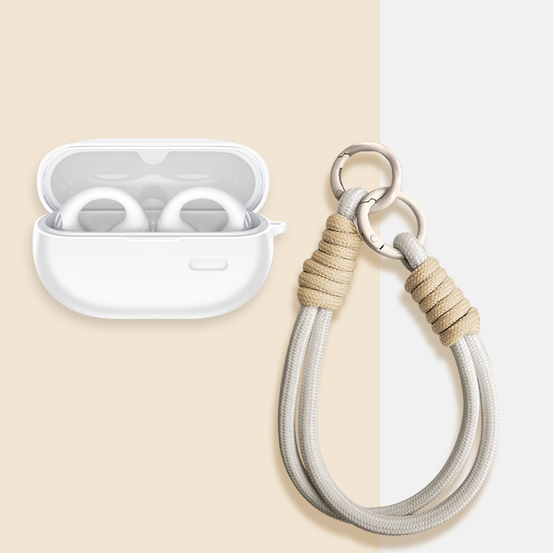 Dành Cho SoundPEATS PearlClip Pro / CC Pro Vỏ Tai Nghe Silicon Vỏ Mềm Chống Sốc Có Thể Giặt Được Vỏ Bảo Vệ Tai Nghe Nhét Tai Da Có Dây Buộc