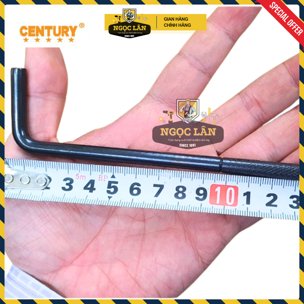 [Chính hãng] Dụng cụ, cần chỉnh cò súp bắp (xupap) xe máy Century chữ L dài 130mm cao cấp