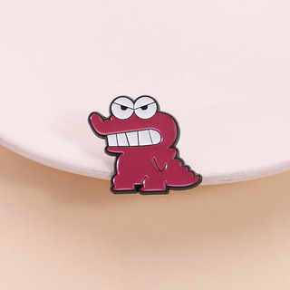 Phụ kiện quần áo Crayon Shin-chan và Waniyama-san màu hồng, bộ sưu tập pin ba lô đáng yêu làm quà tặng