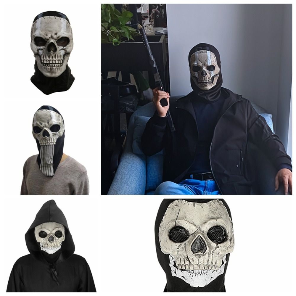 Mặt nạ ma bộ xương toàn mặt Halloween Skull Kinh dị Cosplay