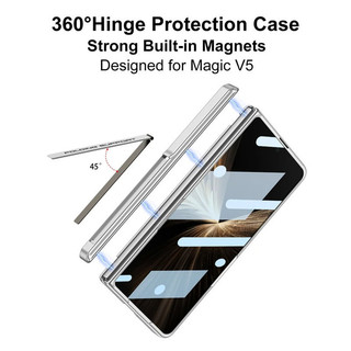 Vỏ bản lề từ tính Funda cho chân đế Honor Magic V5 Vỏ kính cường lực toàn thân