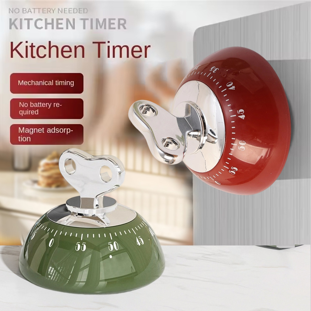 3 Công cụ quản lý thời gian đa năng - Hẹn giờ cơ học cho nhà bếp / phòng tập thể dục / trường học, đính kèm nam châm mạnh mẽ & Công tắc cảm ứng thân thiện với người cao tuổi