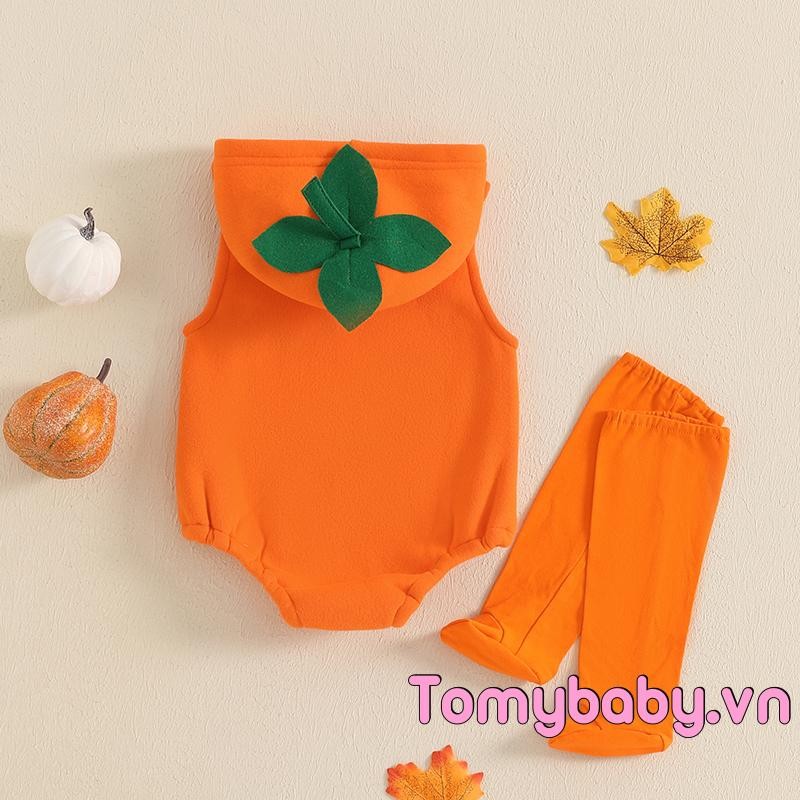 Bộ trang phục ong cho bé Bộ áo liền quần có mũ trùm đầu không tay + Tất dài Trang phục ong Bumble