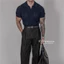 NOMADNEST Áo len dệt kim cổ polo mỏng và cao cấp polo dành cho nam