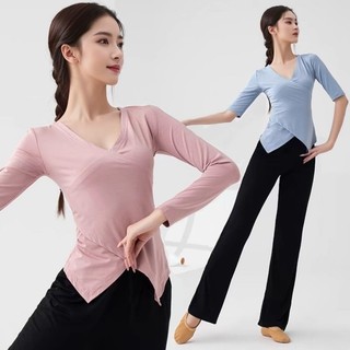 Bộ đồ luyện tập múa cổ điển Trung Quốc che phủ, tay giữa, phù hợp huấn luyện múa hiện đại