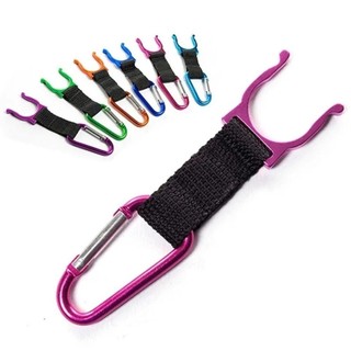Khóa chai nước lập kế hoạch, Móc treo ba lô bằng nhôm Giá đỡ ấm đun nước, Móc treo Nylon D-Ring Carabiner mang theo chai nước Kẹp móc dụng cụ du lịch
