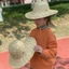 GODD Trẻ Em Mũ Rơm Đi Biển Mũ Kỳ Nghỉ Có Thể Điều Chỉnh Trẻ Em Ngoài Trời Mũ Du Lịch Mũ Nón