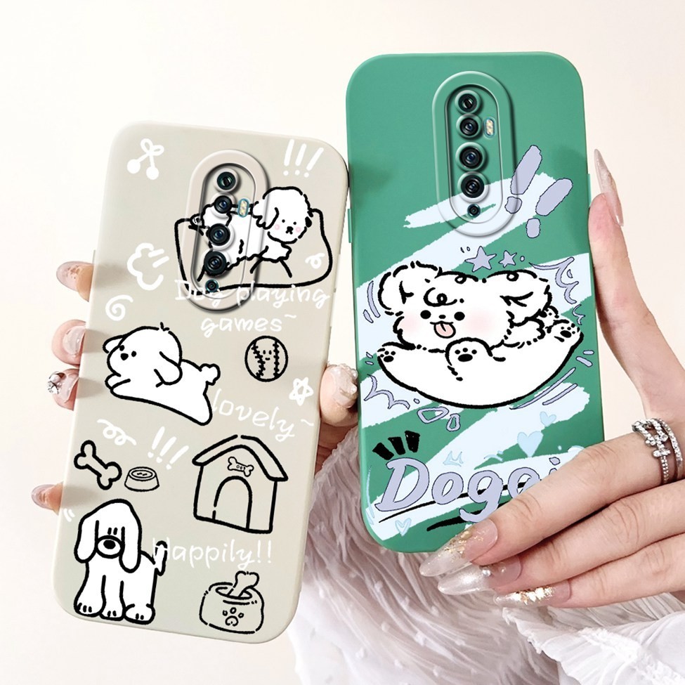 Ốp Lưng Cho Oppo Reno 2F 2Z Hoa Thẩm Mỹ Mèo Dễ Thương Bé Trai Đen Chống Sốc Ốp lưng Oppo Reno2 Z
