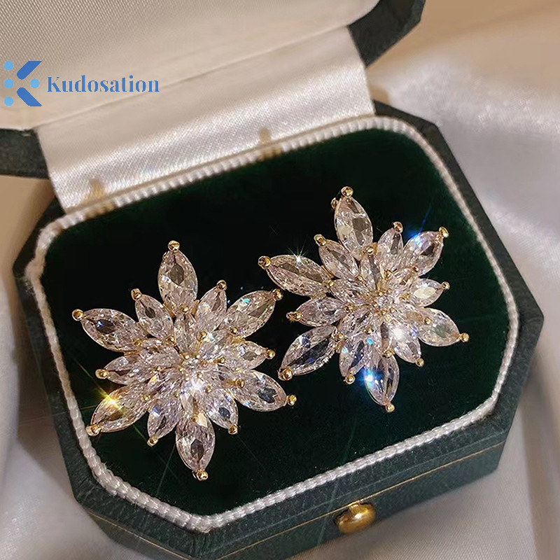Kudosation Pha Lê Bông Tuyết, Hoa Zircon, Dành Cho Nữ, Dự Tiệc Cưới, Trang Sức Quà Tặng