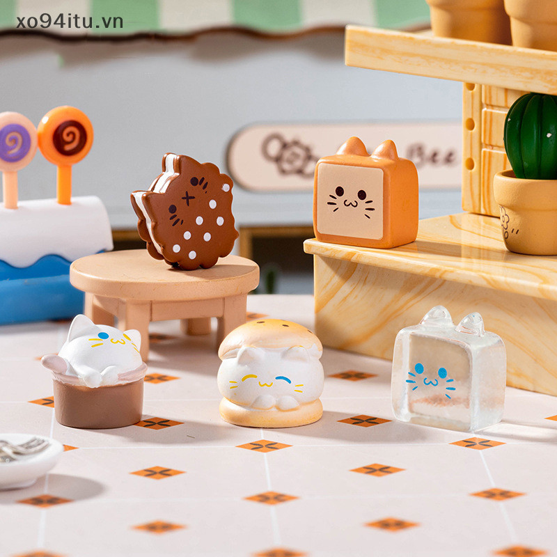 XOITU Hoạt Hình Món Tráng Miệng Bánh Quy Burger Micro Phong Cảnh Đồ Trang Trí Hình Thu Nhỏ Trang Trí Để Bàn DIY Trang Trí Nhà Cửa Quà Tặng VN