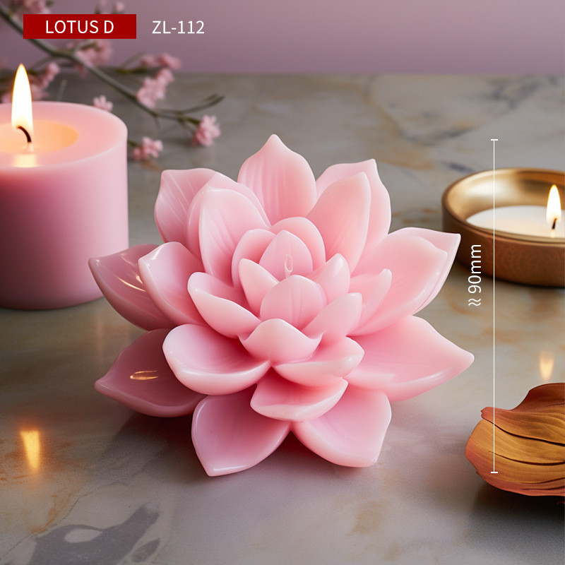 Khuôn silicon 3D sen hương liệu nến, mousse, sô cô la, trang trí bánh, mô phỏng hoa ô tô