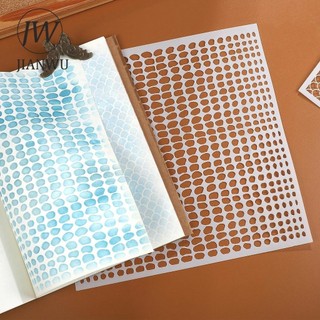 Jianwu Gạch Đỏ Tổ Ong Cá Cân Đồ Họa Nhựa Mặt nạ Bảng Chất Liệu Tem Sáng Tạo DIY Đồ Dùng Học Sinh Văn Phòng Phẩm