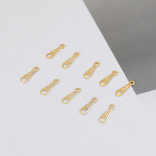Túi đồng vàng hai lỗ 18 K14 k giữ màu giọt nước phối mảnh tự làm vòng tay thủ công vòng cổ chất liệu hoàn thiện phụ kiện trang sức