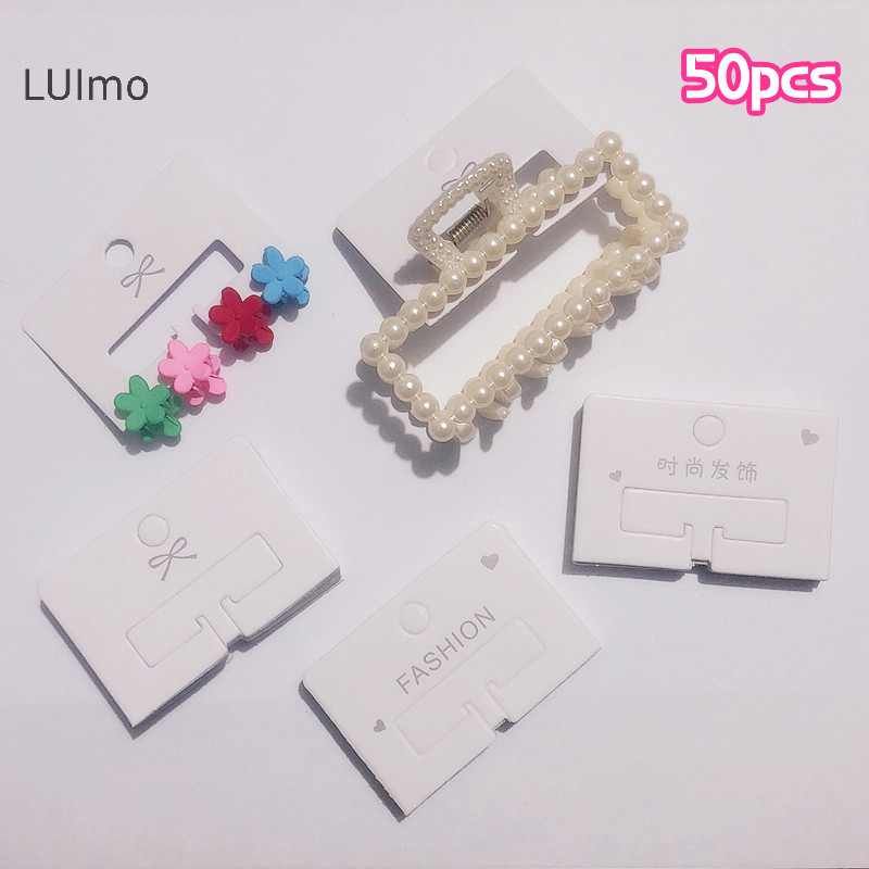 Luimo 50 chiếc kẹp tóc đơn giản, bao bì thẻ giấy, phụ kiện thời trang, thẻ giữ kẹp tóc