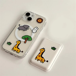 Ins Hàn Quốc Vỏ Trong Suốt Động Vật Dễ Thương Vườn Thú Cho Iphone 8Plus 12mini 13mini 16promax Xs XR XSMAX 11pro Max 16pro 12 13 14 15 Pro Max Ốp điện thoại Mềm 14promax Trường Hợp