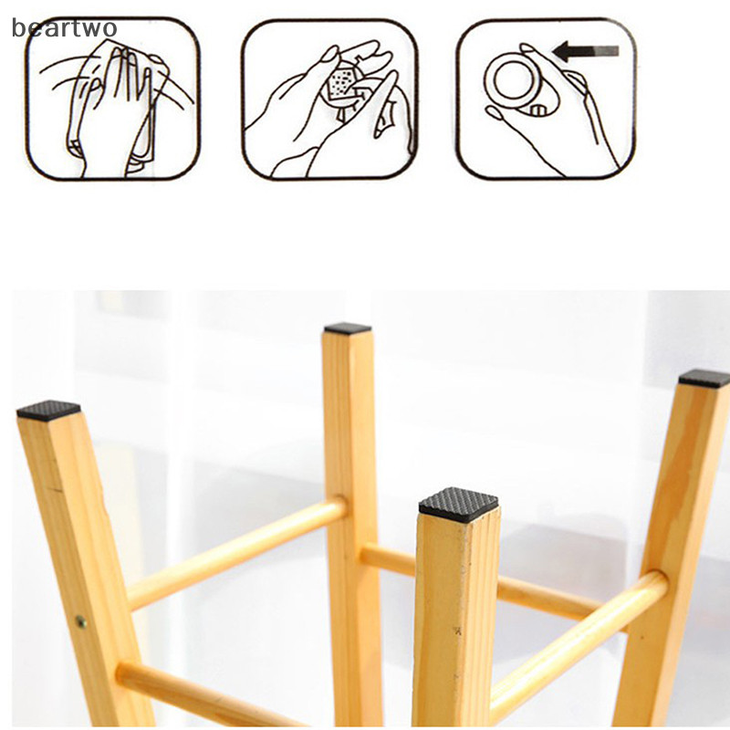 < Beartwo > 48x Đồ Nội Thất Tự Dính Bảo Vệ Ghế Chân Chân Miếng Lót Mũ Sàn Bàn Đẹp
