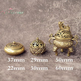 [Lostcorner] Đầu đốt hương sen Jiuding bỏ túi bằng đồng thau Đầu đốt hương rỗng [Mới]