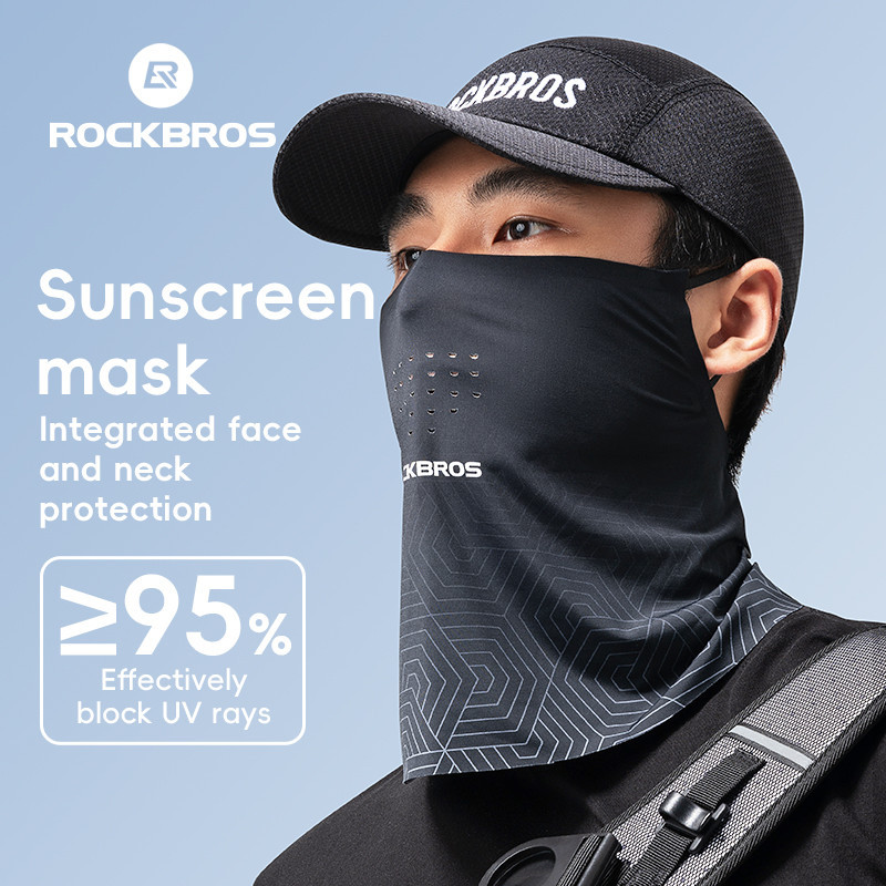 Mặt nạ chống nắng ROCKBROS với băng lụa thoáng khí, bảo vệ tia UV, phù hợp cho hoạt động ngoài trời như đi xe đạp và thể thao