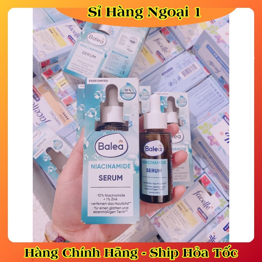 Serum sáng trắng da Giảm Dầu Và Thu Nhỏ Lỗ Chân Lông Niacinamide 10% Balea - 30ml của Đức
