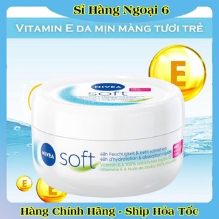 [auth] Kem dưỡng da Nivea Soft 200ml dưỡng ẩm chống nẻ chống khô mốc- Nội địa Đức Đủ Bill [Hot]