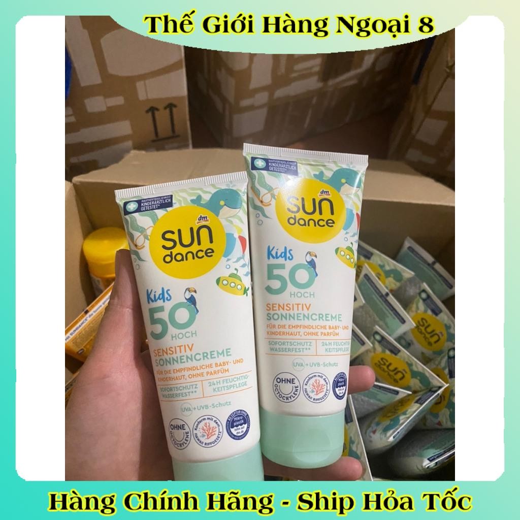 Kem chống nắng cho bé Sundance Kids SPF 50 an toàn với trẻ sơ sinh của Đức -Date mới Đủ Bill