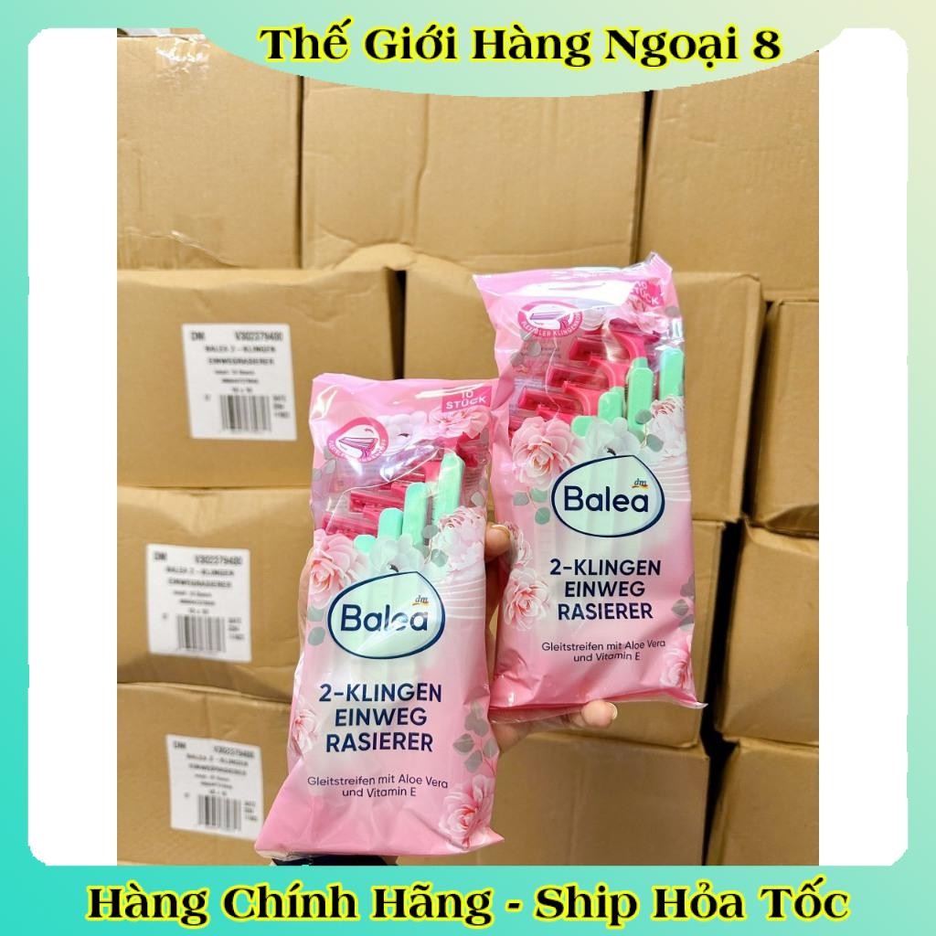 [CÓ CHE TÊN] Dao cạo Balea 2 và 3 lưỡi kép dùng cạo lông body & Bikini đầu xoay linh hoạt của Đức- Mẫu mới Đủ Bill