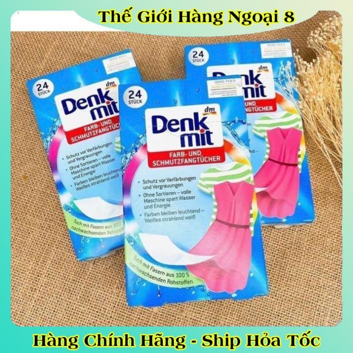 [auth] Giấy hút màu và chống phai màu quần áo DENKMIT 24 tờ- Nội địa Đức Đủ Bill [Hot]