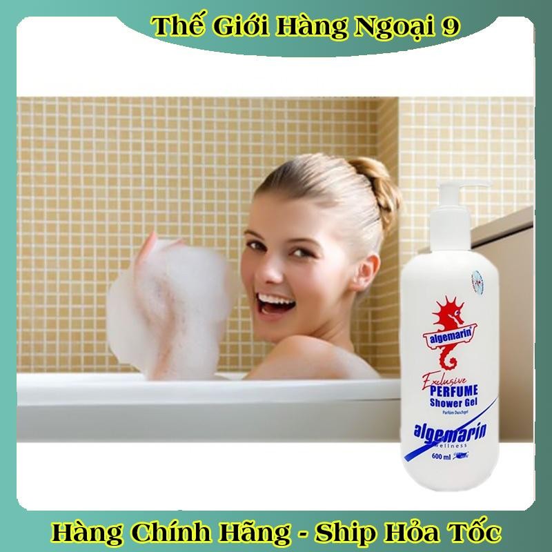 Sữa tắm cá ngựa hương nước hoa ALGEMARIN Exclusive Perfume Shower Gel chai nhọn/vuông 300/600ml của Đức