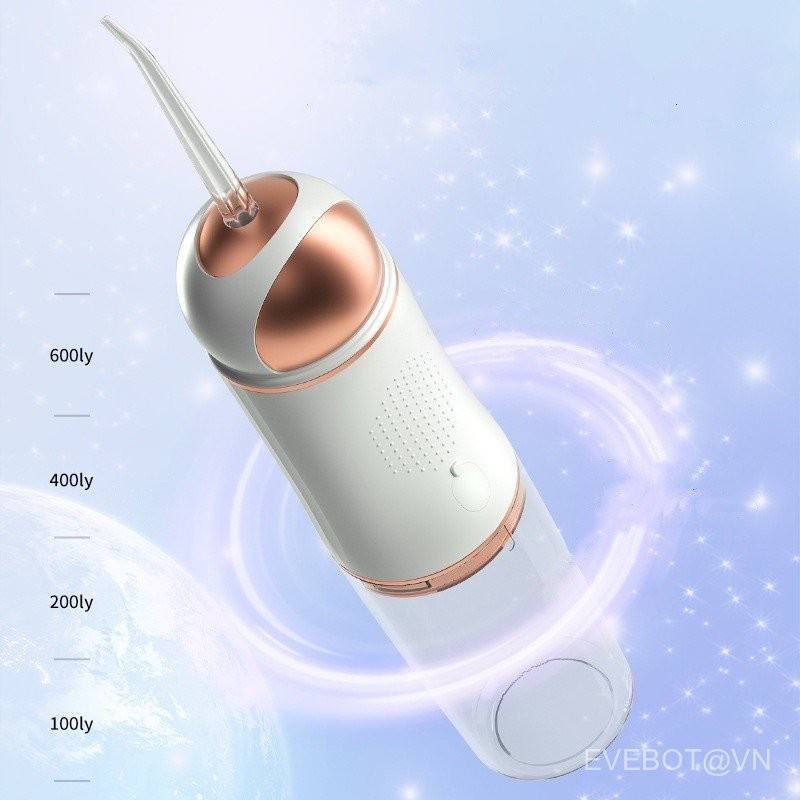 Ảnh EVEBOT Máy rửa Miệng điện thông minh, máy rửa nha khoa điều chỉnh ba giai đoạn di động, dung tích cao 230ml, sạc USB, chống nước IPX7 4