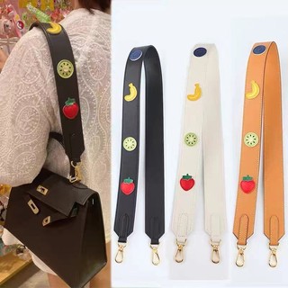 Nguyên bản mới cá tính Dễ Thương Trái cây dây đeo vai rộng da bò nách túi đeo chéo phụ kiện chuyển đổi phụ kiện Túi nữ thay thế túi ngắn túi cửa hàng phụ kiện chuyển đổi