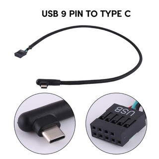 Charmantcc1 Bo mạch chủ cáp USB được bảo vệ USB 9Pin sang TypeC Truyền dữ liệu liền mạch