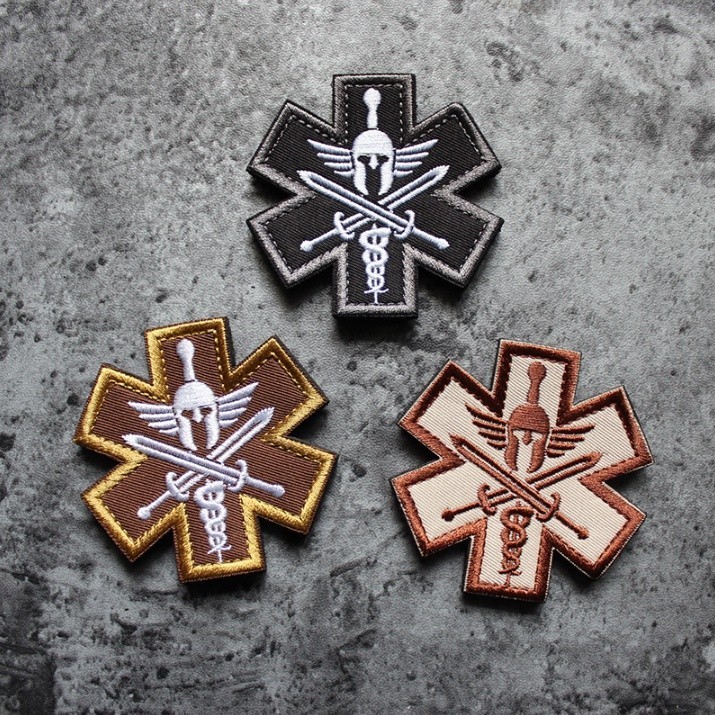 Patch phù hiệu y tế chiến trường dán quần áo_ba lô túi xách _retro
