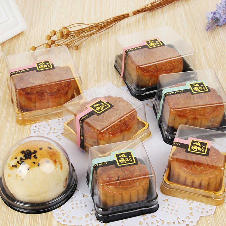 50 / 75 / 100gmooncake vỉ bao bì hộp lòng đỏ trứng sắc nét vỉ bao bì hộp bánh trung thu vỉ hộp đóng gói bánh trung thu hộp đóng gói vỉ màu xanh Tuan hộp đóng gói trong suốt